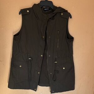 Zenana Outfitters Dark Brown Sleeveless Jacket